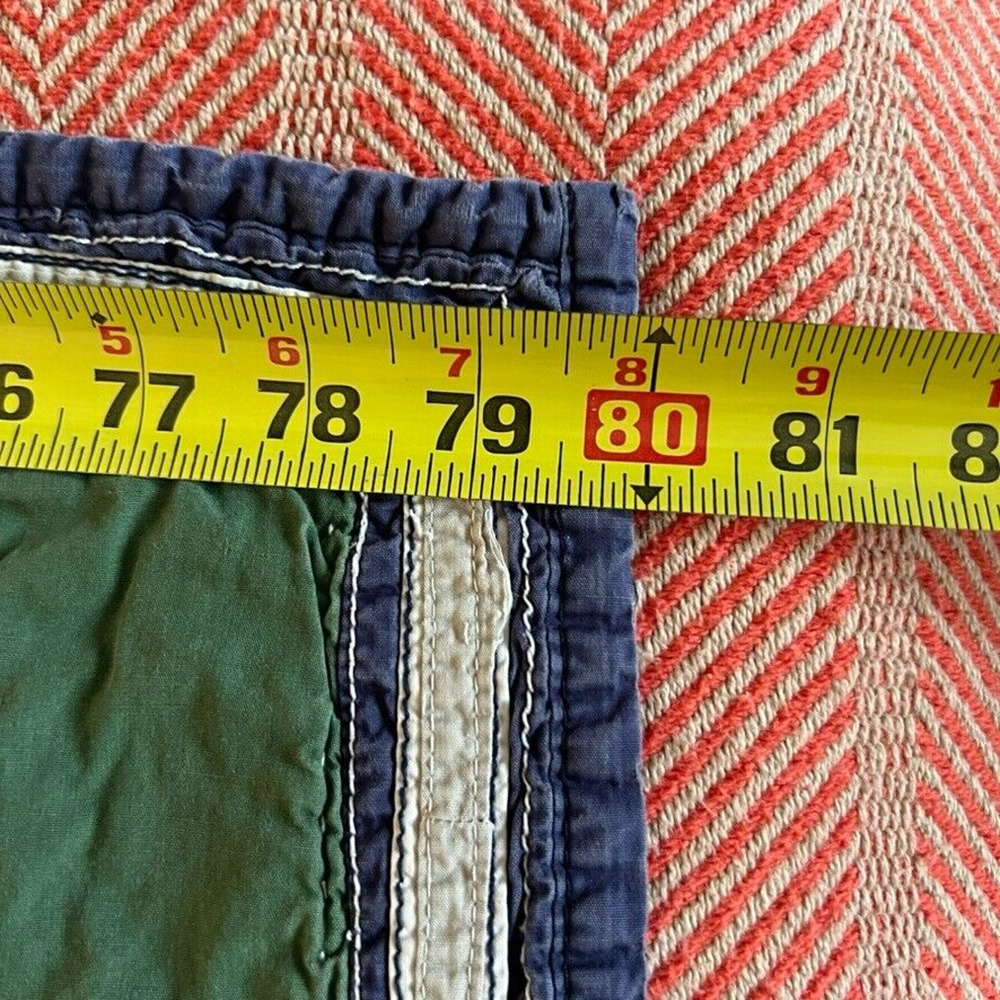 Pottery Barn Quilt Twin Kids Boys Club Crew Pockets Numbers Multicolor 80x64 Vtg - Picture 9 of 12
